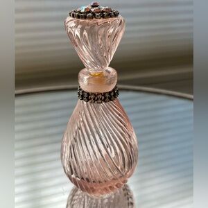 Vintage pink swirl perfume bottle